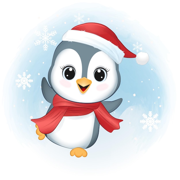 Cute Penguin Christmas season