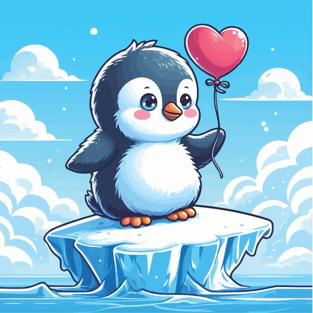 Vector cute penguin