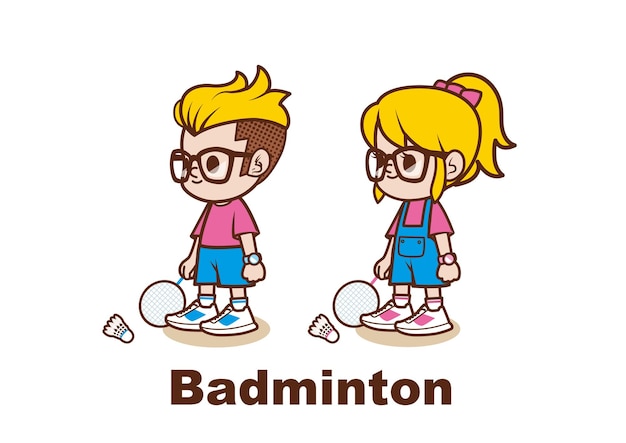 Cute people cartoon illustration flat cartoon stylesport