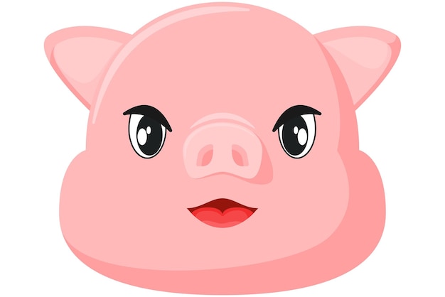 Cute Pig Expression Sticker Design