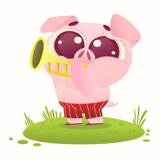 cute pig illustration