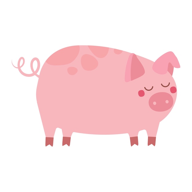 Cute pigs Cheerful pig Funny pigs vector