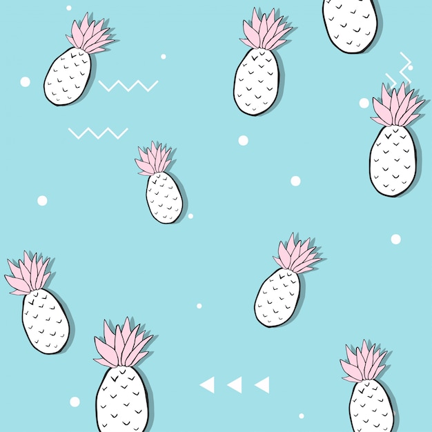 cute pineapple background