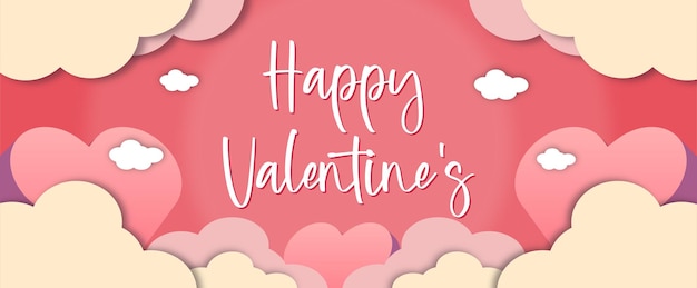 Cute pink love valentine background