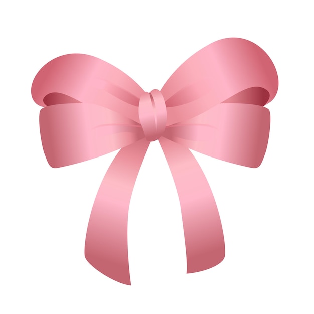 Cute Pink Ribbon Bow Vector Cool