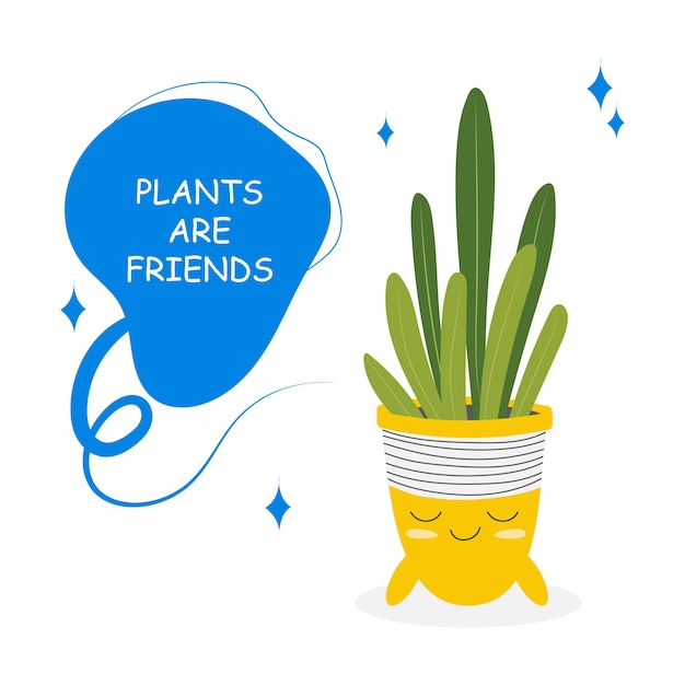 Cute plant lover quote template vector doodle for blog banner