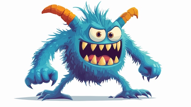 Cute and Playful Cartoon Funny Monster Character Illustration