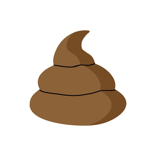 Cute poop character Vector flat cartoon illustration icon design