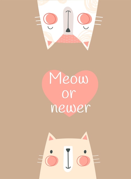 Cute poster with cat