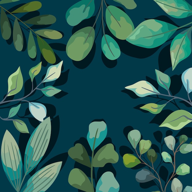 cute poster with plant branches