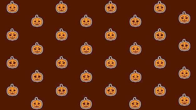 Cute Pumpkin Face Halloween Jack O Lantern Background