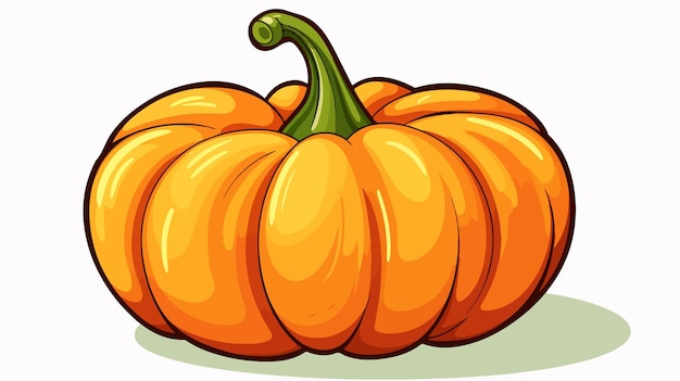 Vector cute pumpkin vegetable cartoon drawing illustration