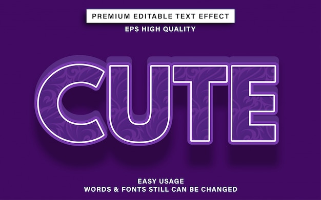 Cute purple text effect