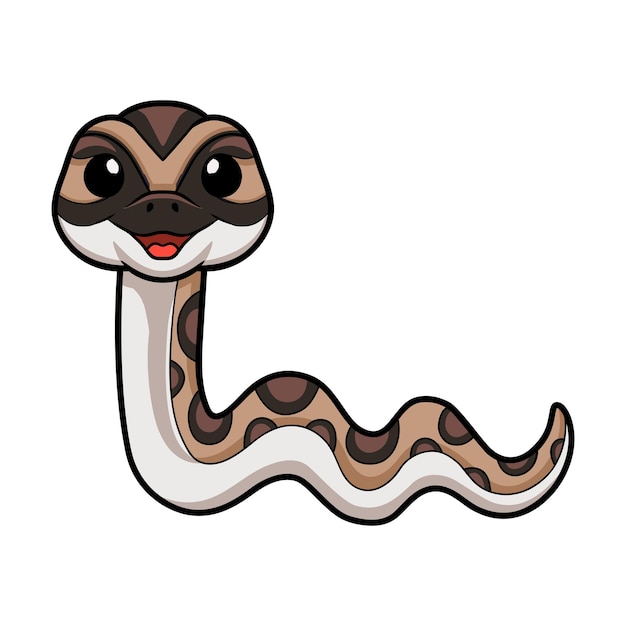 Cute python molurus bivittatus cartoon