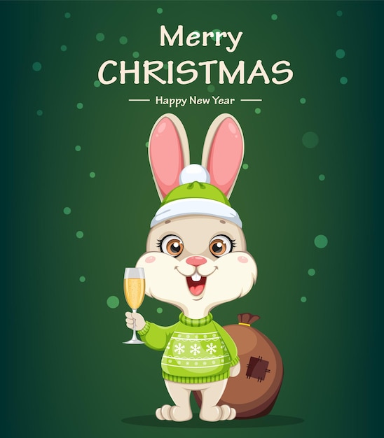 Cute Rabbit cartoon character Funny bunny