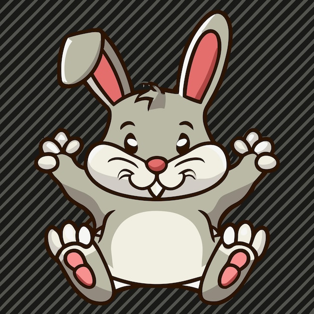 cute rabbit cartoon vector