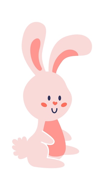 Cute Rabbit Childish Design Vector illustration