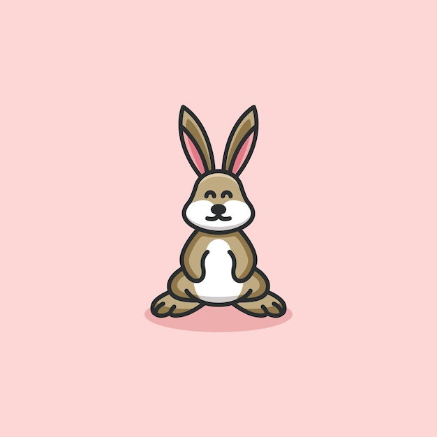 CUTE RABBIT CONCEPT LOGO DESIGN