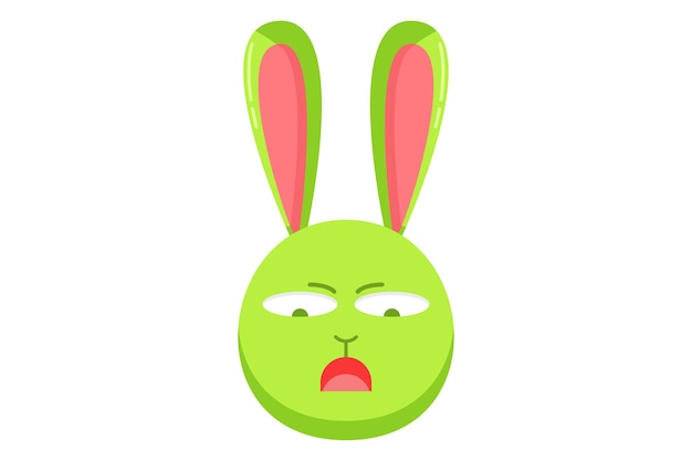 Cute Rabbit Expression Sticker Design