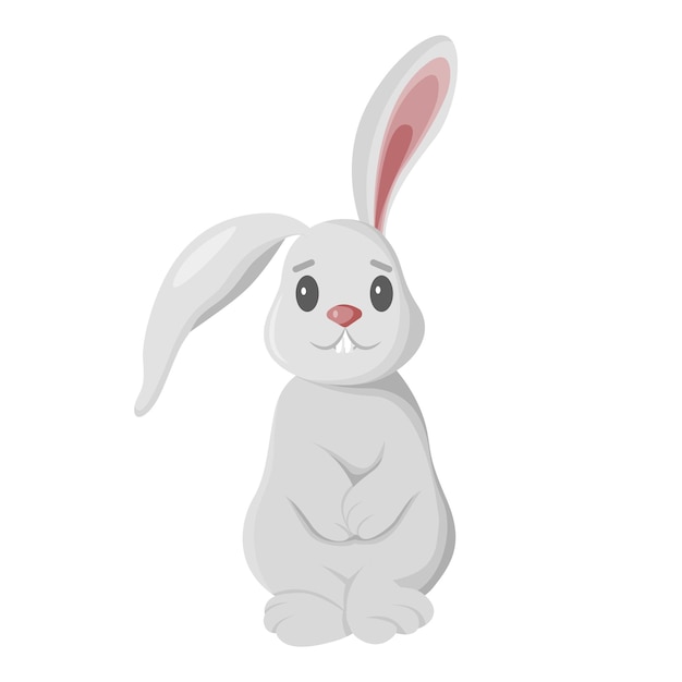 Cute rabbit illustration Easter bunny Vector