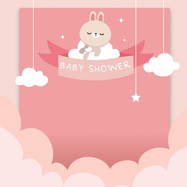 Cute Rabbit Lovely baby shower