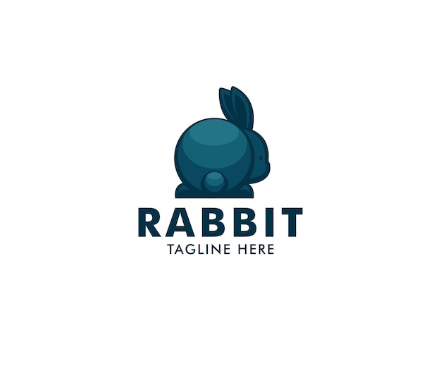 Cute rabbit mascot logo design