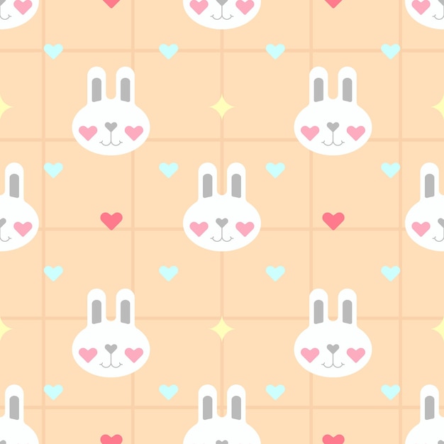 Cute Rabbit Pattern Background