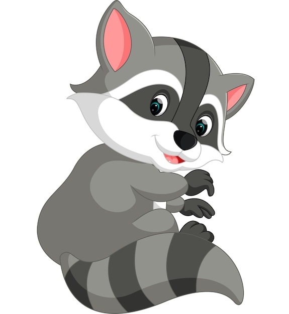 cute raccoon cartoon