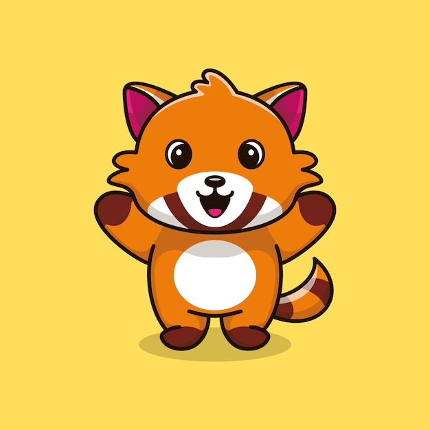 Cute raccoon mascot illustration cartoon premium vector