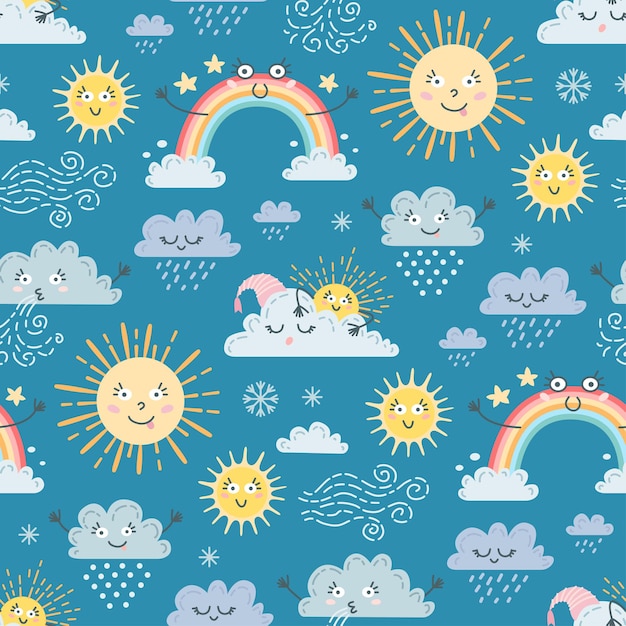 Cute rain weather pattern