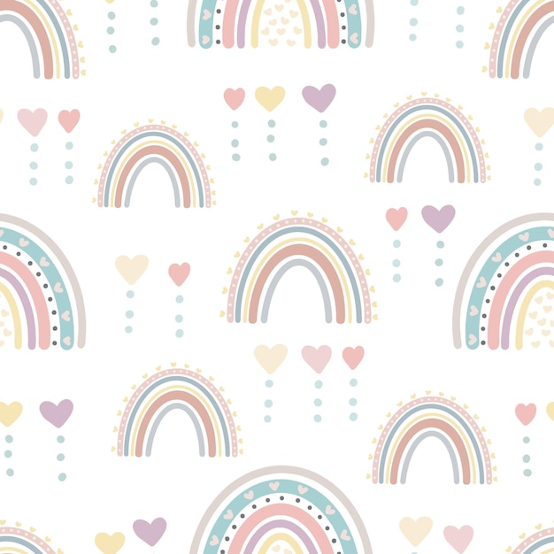 Cute rainbow seamless pattern Digital paper