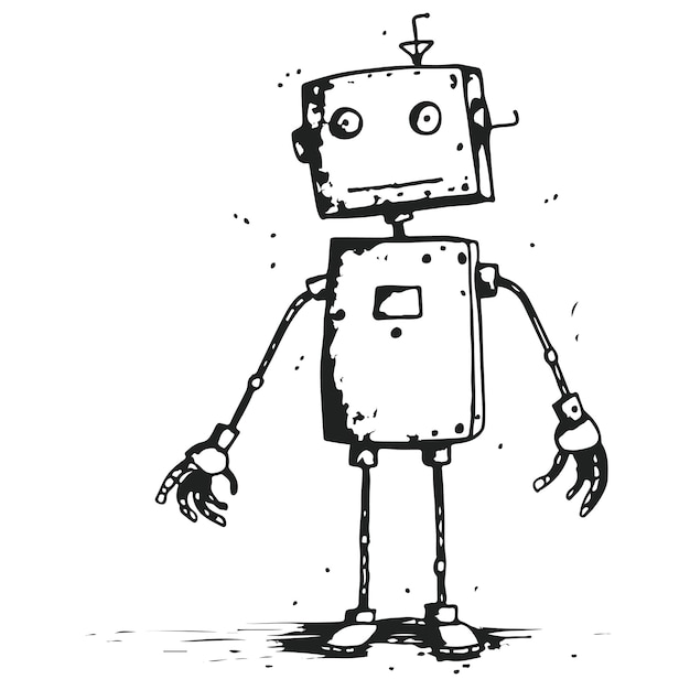 cute robot cartoon