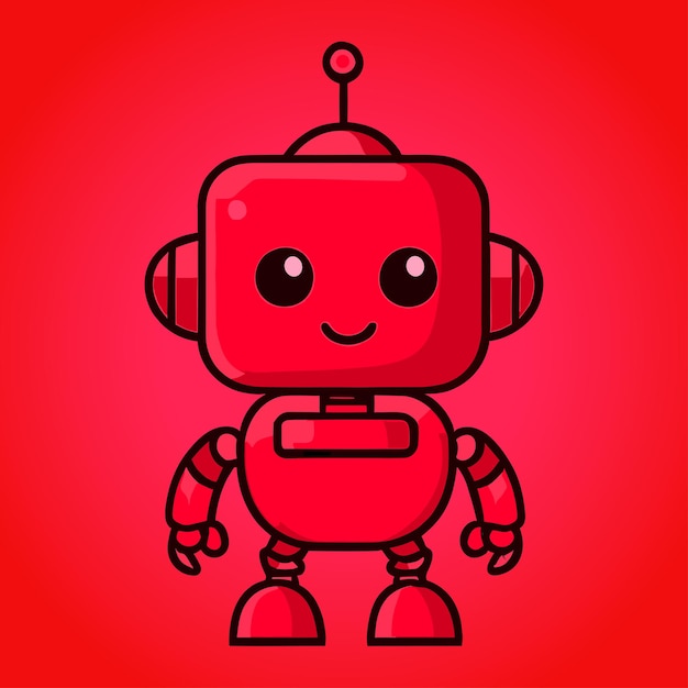 cute robot vector icon illustration