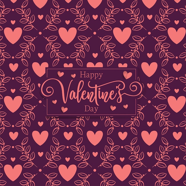 Cute romantic hearts valentine's day pattern background.