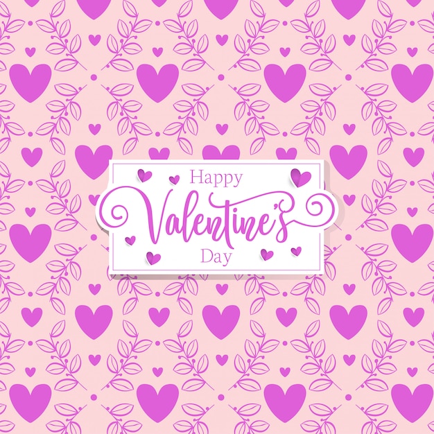 Cute romantic hearts valentine's day pattern background.