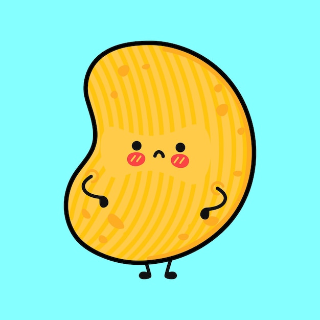 Cute sad chips character