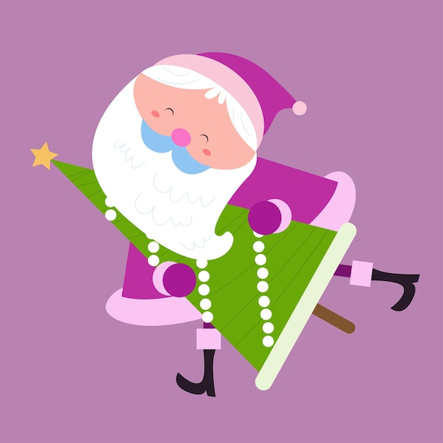 Cute santa claus character collection