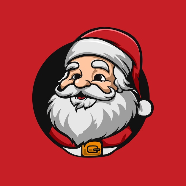 Cute santa claus character esport mascot logo vector