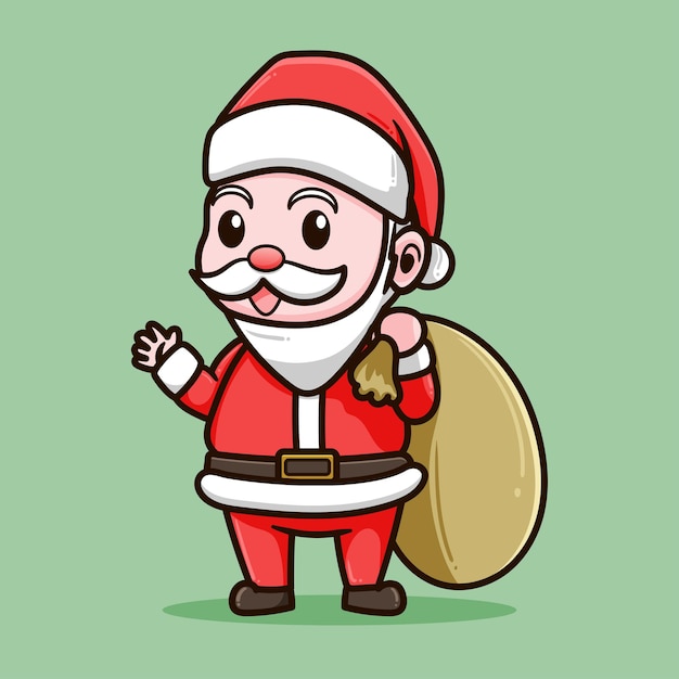 Cute santa claus design illustration