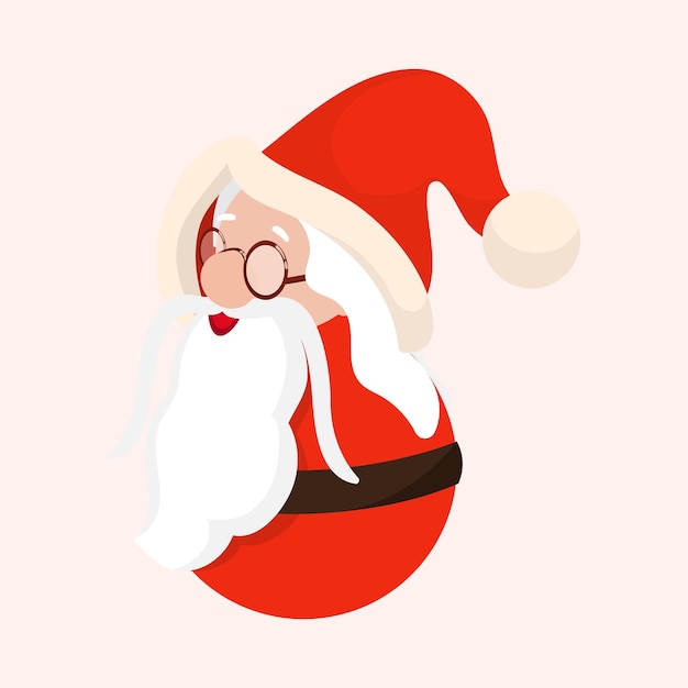 Cute Santa Claus Wearing Eyeglasses