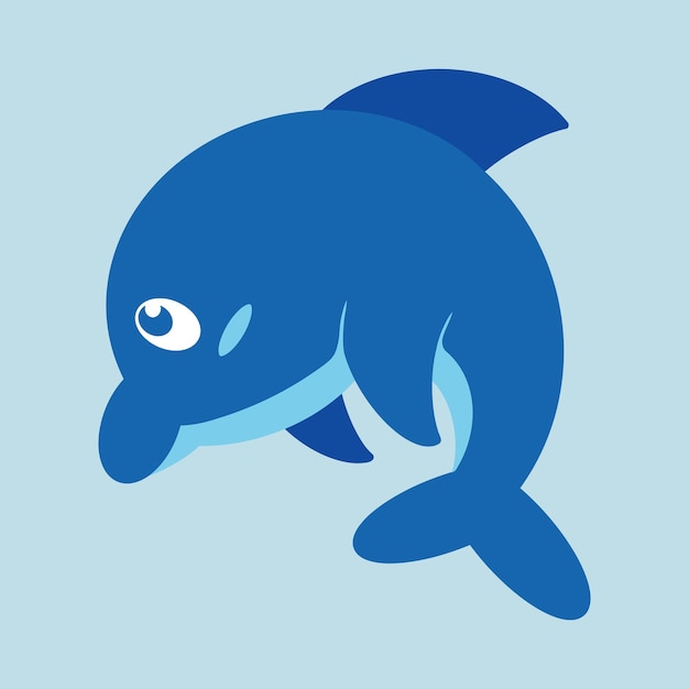 Cute Sea Animal Vector Dolphin