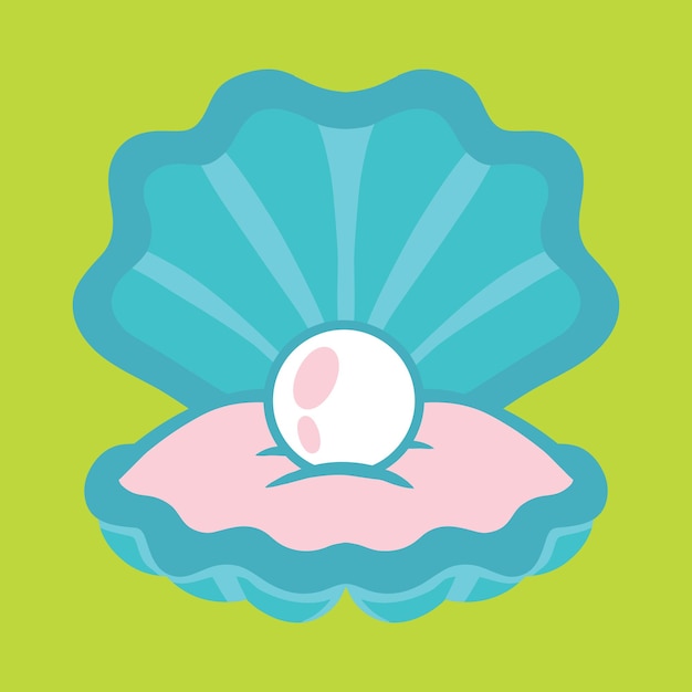 Cute Sea Animal Vector Shell