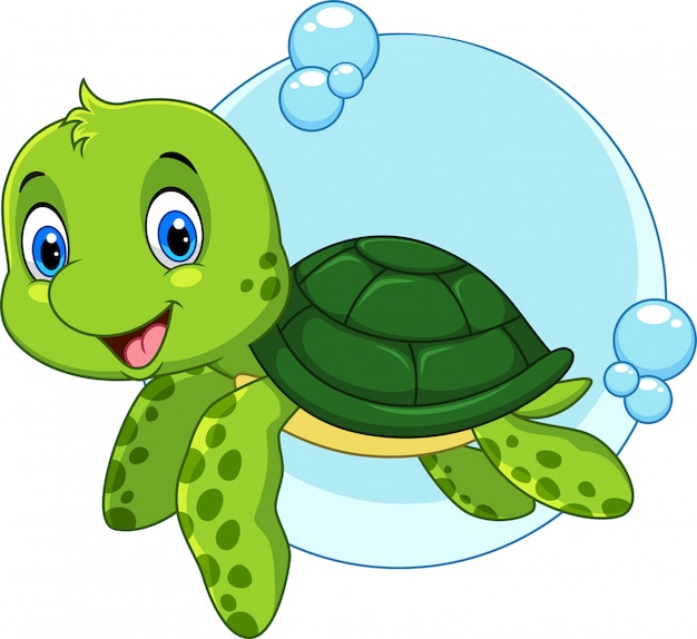 Cute sea turtle cartoon