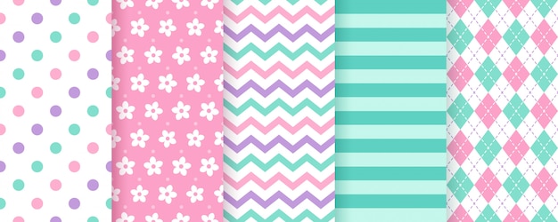 Cute seamless geometric pattern