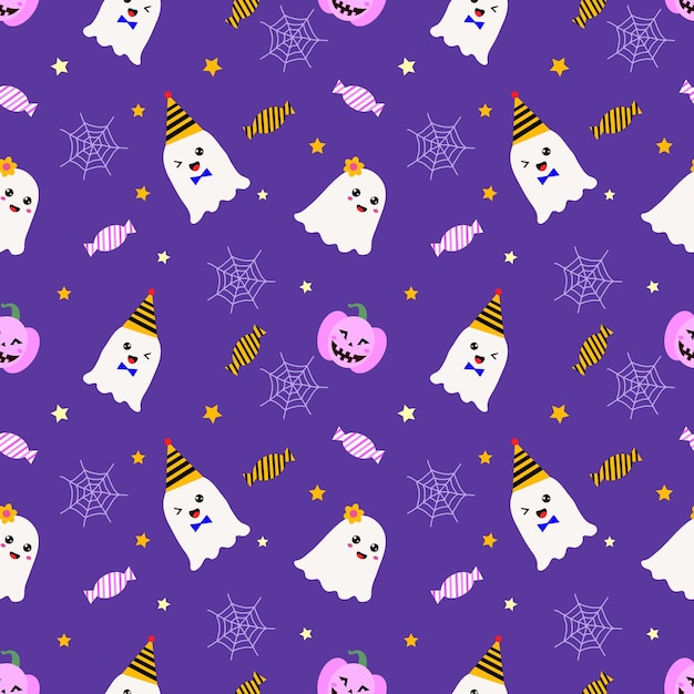 Cute seamless pattern for Halloween holiday Can be used for fabric textile wallpaper gift wrap paper background