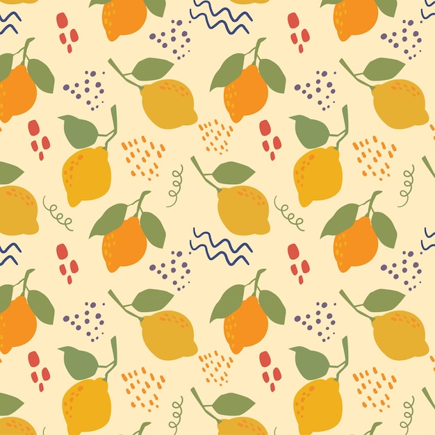 Cute seamless pattern vector of Summer