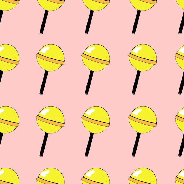 Cute seamless pattern with lollipop. Sweet candy background