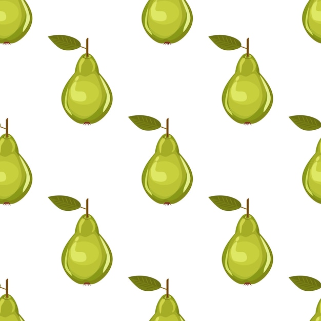 Cute seamless pear pattern.