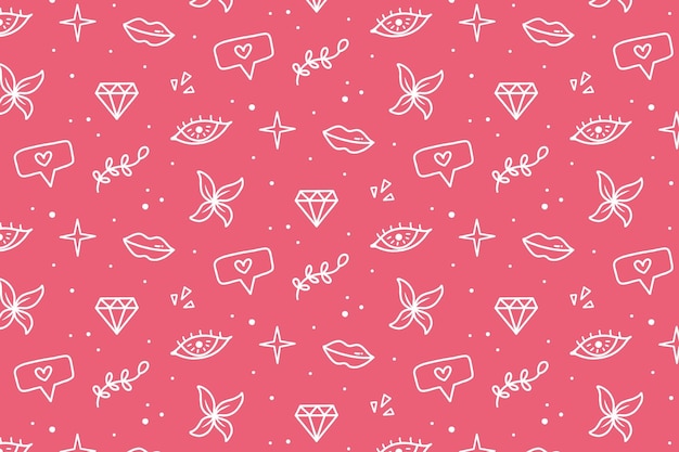 Cute seamless women pattern background