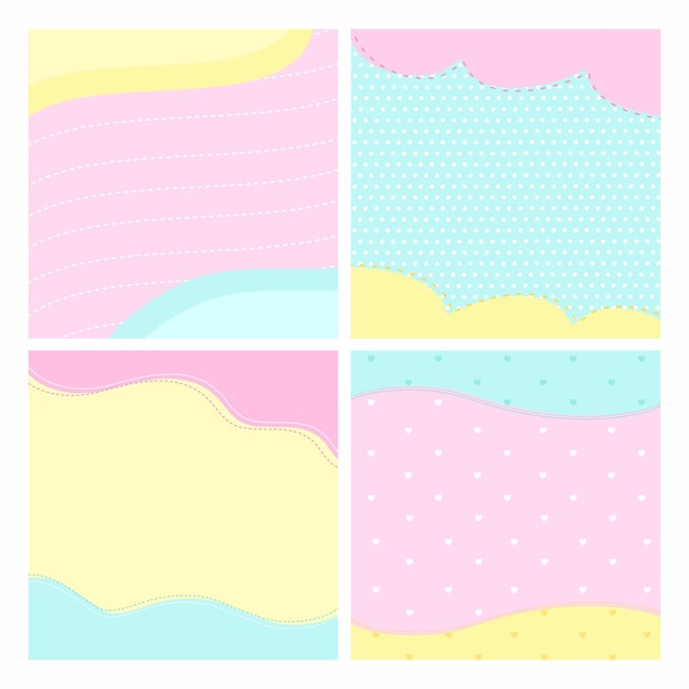 Cute set of backgrounds